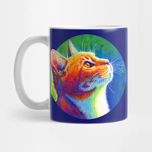 Psychedelic Rainbow Tabby Cat Mug